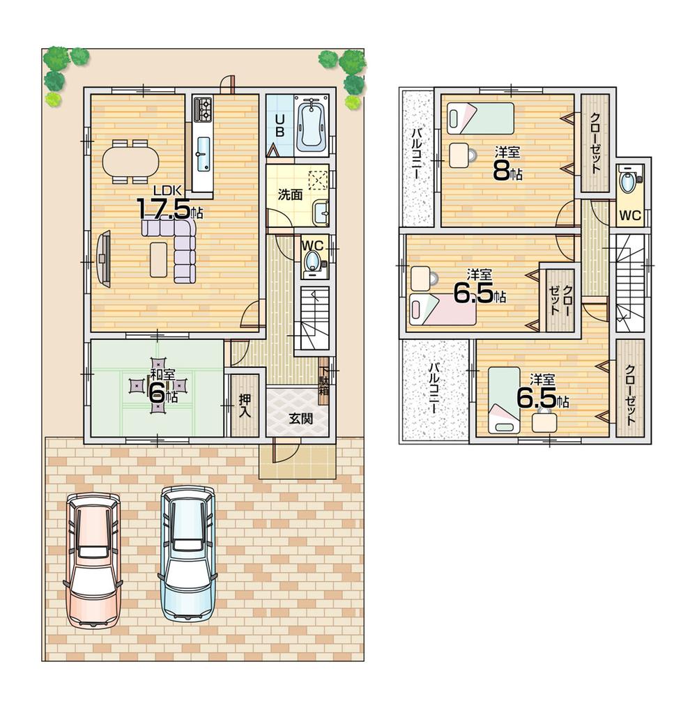 Floor plan. (No. 1 point), Price 26,800,000 yen, 4LDK, Land area 137.68 sq m , Building area 105.98 sq m