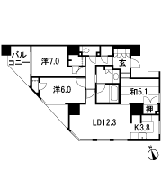 Floor: 3LDK, occupied area: 81.19 sq m, Price: 59.9 million yen