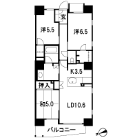 Floor: 3LDK, occupied area: 72.14 sq m, Price: 44.4 million yen