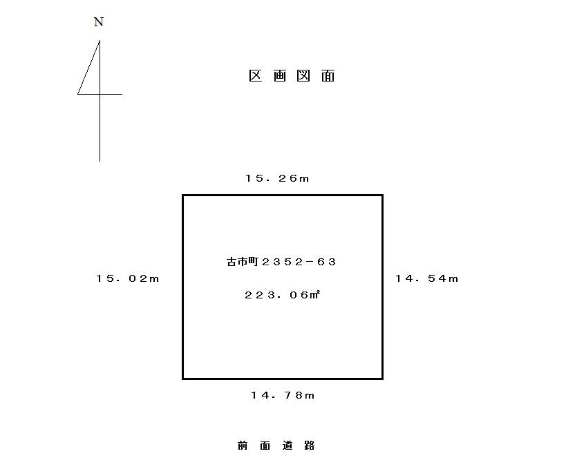 Compartment figure. Land price 8,815,000 yen, Land area 223.06 sq m compartment drawings