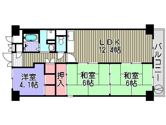 Floor plan. 3LDK, Price 6.8 million yen, Footprint 67.2 sq m , Balcony area 5.83 sq m
