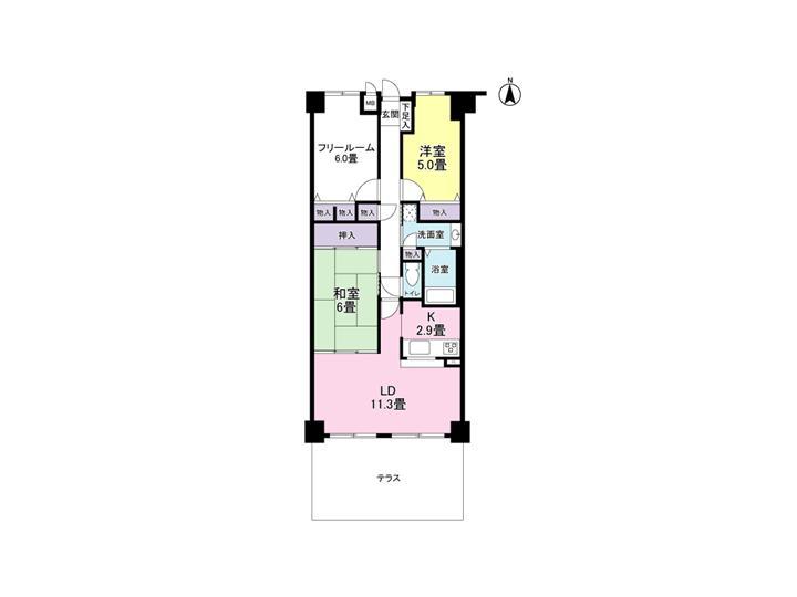 Floor plan. 2LDK + S (storeroom), Price 11.8 million yen, Occupied area 72.97 sq m floor plan