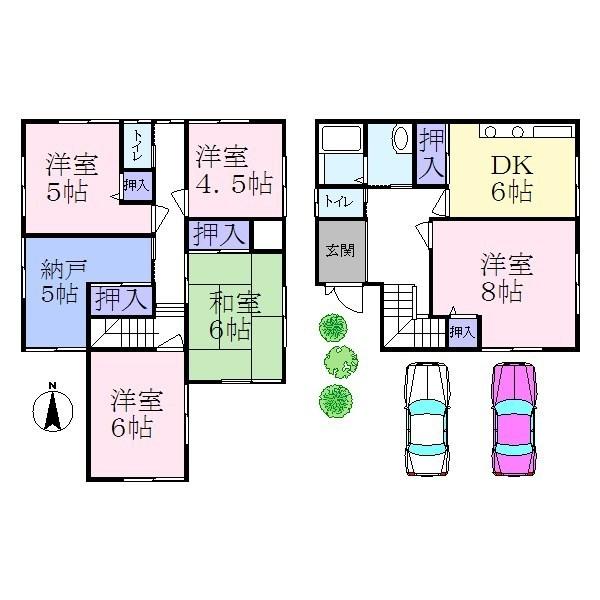 Floor plan. 11.8 million yen, 5DK + S (storeroom), Land area 103.27 sq m , Building area 105.55 sq m
