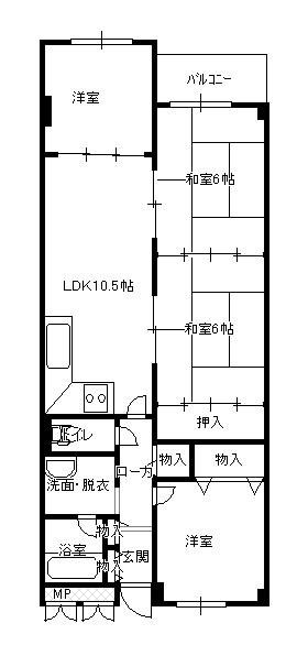 Floor plan. 4LDK, Price 12.8 million yen, Occupied area 71.03 sq m , Balcony area 4 sq m current state priority, Southeast balcony