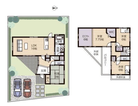 Floor plan. 33,600,000 yen, 4LDK, Land area 271.38 sq m , Building area 100 sq m