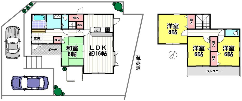 Floor plan. 27,900,000 yen, 4LDK, Land area 176 sq m , Building area 104.33 sq m