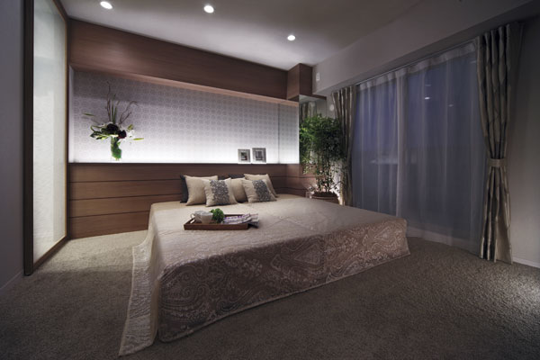 Interior.  [Master bedroom] Important places for the main bedroom is to be wrapped in a heartfelt peace and warmth. So that your own way interior can enjoy, A simple modern to keynote, Functionality and design has increased. There is storage space in enough, It has been considered so keep it clean and indoor (A-A type model room)