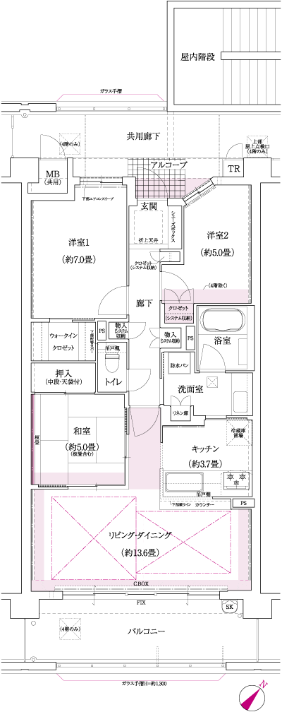Floor: 3LDK, occupied area: 78.67 sq m, price: 39 million yen
