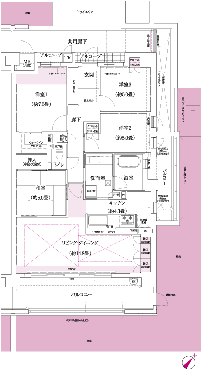 Floor: 4LDK, occupied area: 95.37 sq m, Price: 44.8 million yen