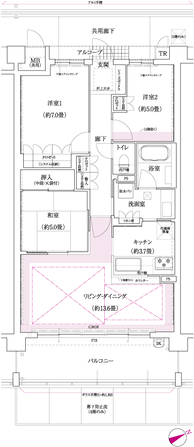 Floor: 3LDK, the area occupied: 77.6 sq m, price: 35 million yen