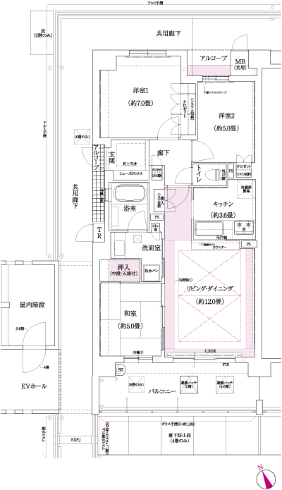 Floor: 3LDK, occupied area: 72.26 sq m, Price: 30.9 million yen