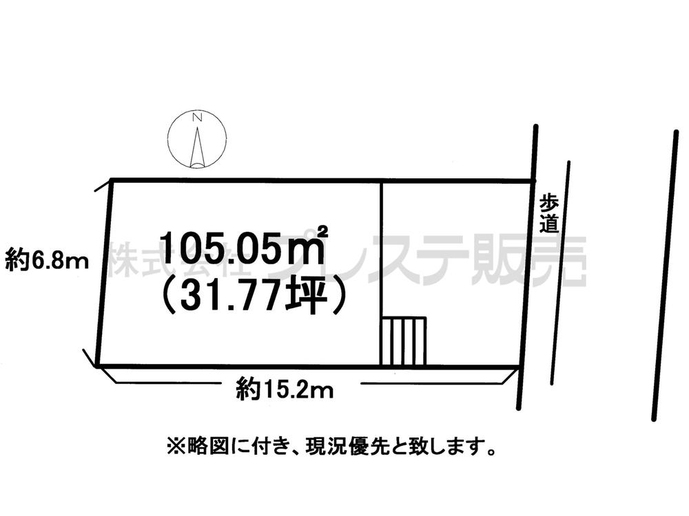 Compartment figure. Land price 17.8 million yen, Land area 104.05 sq m