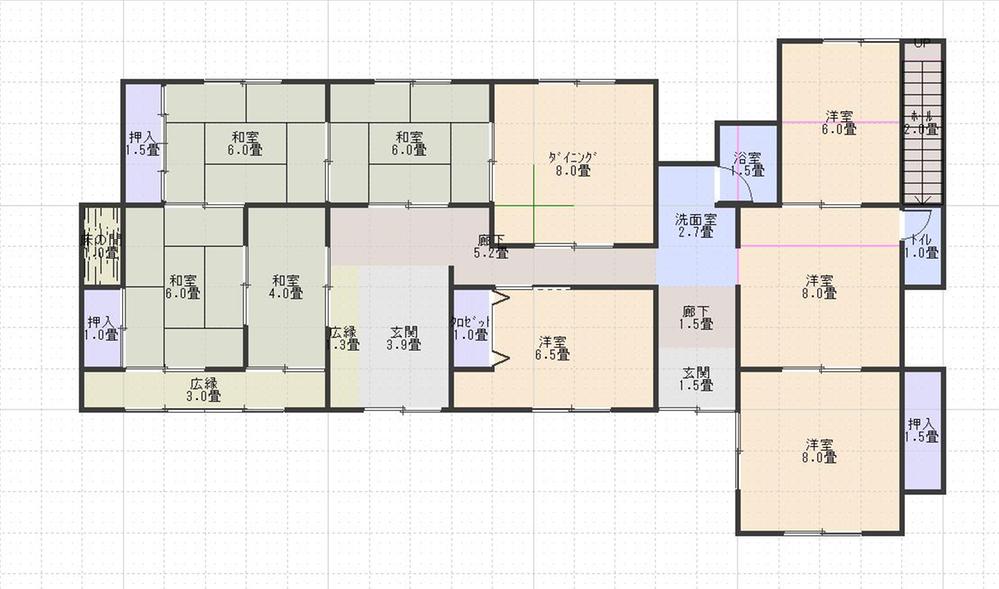 Floor plan. 19,800,000 yen, 8DK, Land area 560 sq m , Building area 150 sq m