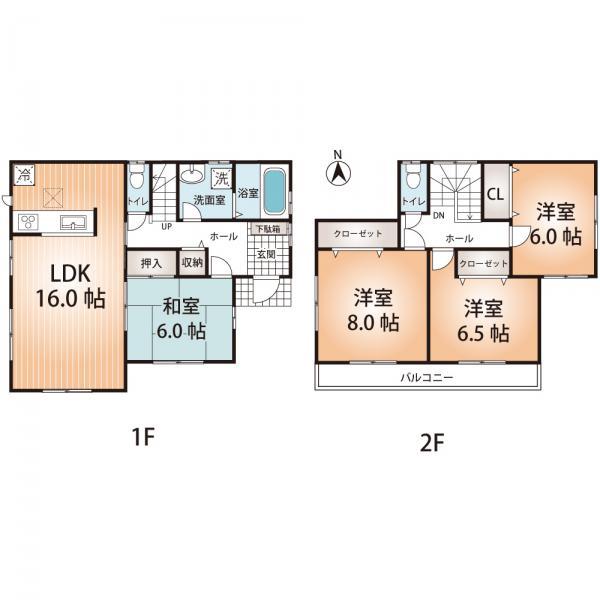 Floor plan. 33,800,000 yen, 4LDK, Land area 278.5 sq m , Building area 105.98 sq m