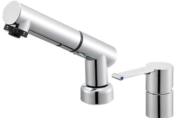 Bathing-wash room.  [Single spray faucet] shower / On that it can be switched rectification with tip lever, It is also possible to pull out the spray part (same specifications)