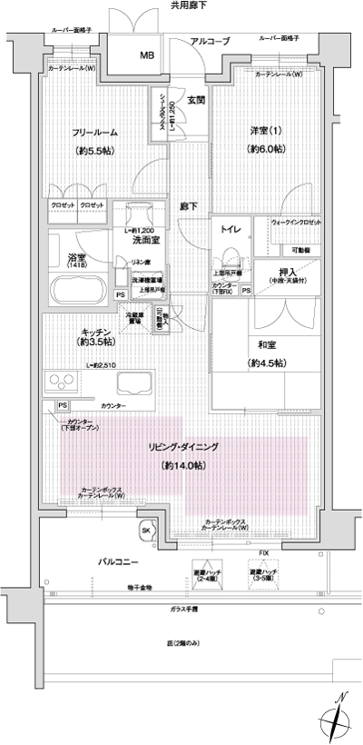 Floor: 2LDK + F, the area occupied: 73.32 sq m, Price: 35,900,000 yen ~ 37,400,000 yen