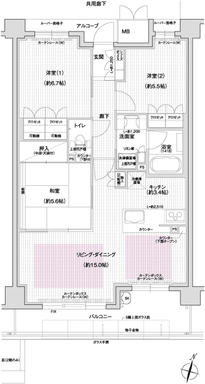 Floor: 3LDK, occupied area: 78.03 sq m, Price: 37,600,000 yen ~ 38,800,000 yen
