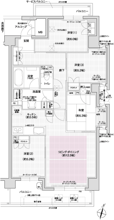 Floor: 4LDK, occupied area: 87.63 sq m, Price: 42,200,000 yen ~ 45,200,000 yen