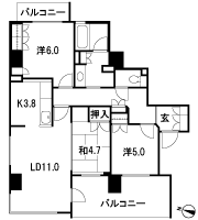 Floor: 3LDK, occupied area: 74.03 sq m, Price: 34.9 million yen