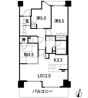 Floor: 3LDK, occupied area: 70.55 sq m, Price: 35.1 million yen