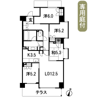 Floor: 4LDK, occupied area: 87.63 sq m, Price: 41.9 million yen
