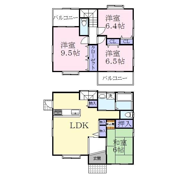 Floor plan. 29,800,000 yen, 4LDK, Land area 107.48 sq m , Building area 103.05 sq m