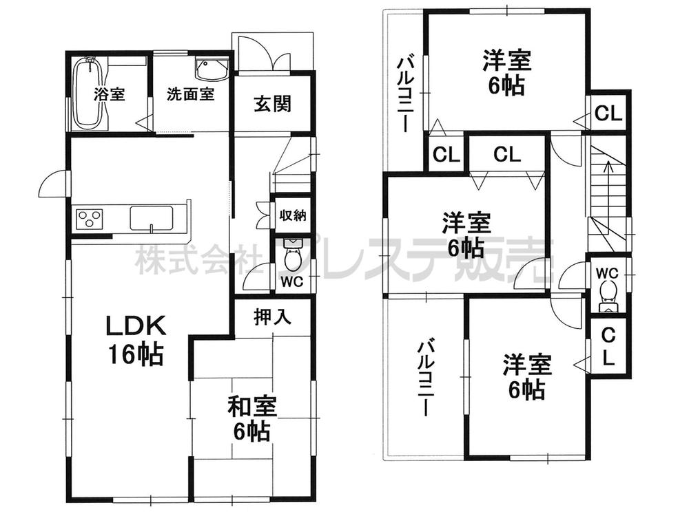 Floor plan. (No. 1 point), Price 23,300,000 yen, 4LDK, Land area 155.66 sq m , Building area 93.15 sq m