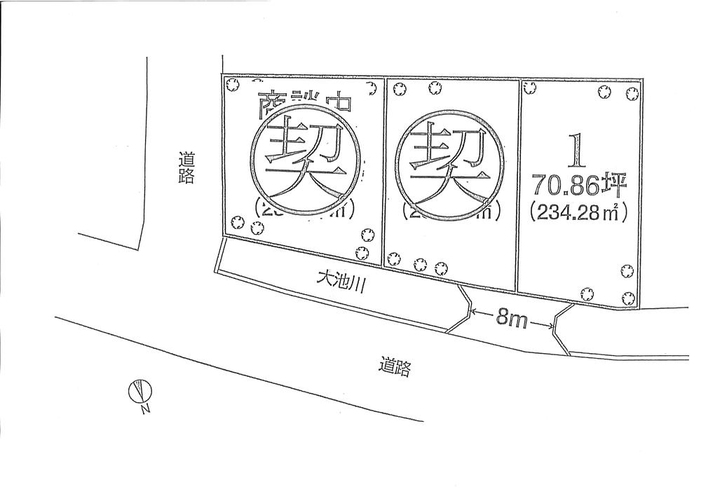 Compartment figure. Land price 20.8 million yen, Land area 234.27 sq m