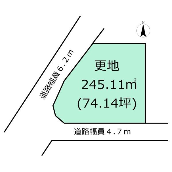 Compartment figure. Land price 14.8 million yen, Land area 245.11 sq m