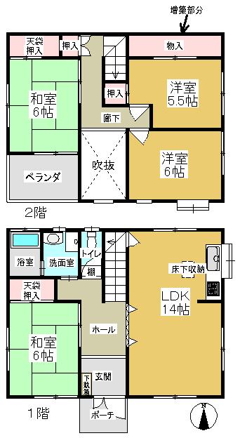 Floor plan. 15.8 million yen, 4LDK, Land area 151.07 sq m , Building area 89.1 sq m