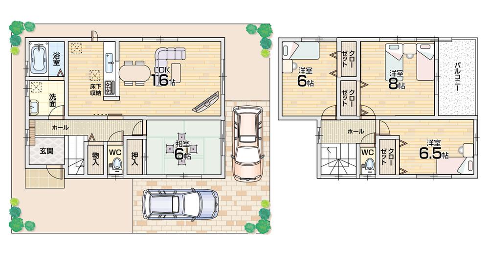 Floor plan. (No. 5 locations), Price 29,800,000 yen, 4LDK, Land area 130.73 sq m , Building area 103.5 sq m