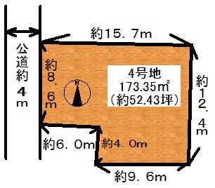 Compartment figure. Land price 22,800,000 yen, Land area 173.35 sq m