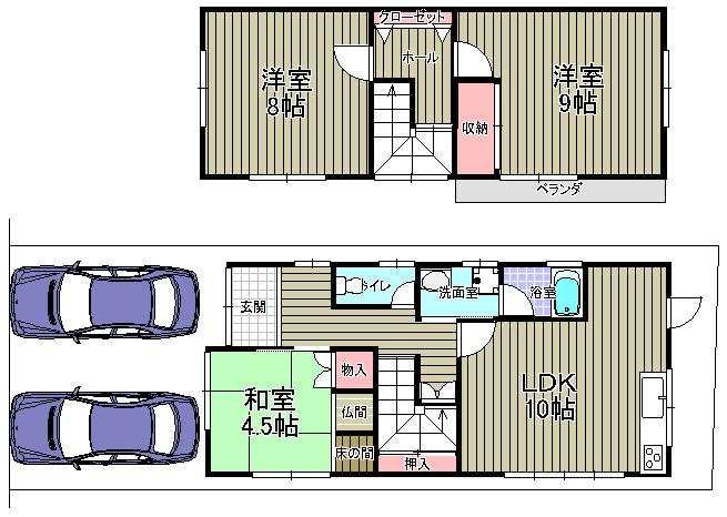 Floor plan. 13.8 million yen, 3LDK + S (storeroom), Land area 89.25 sq m , Building area 81.42 sq m