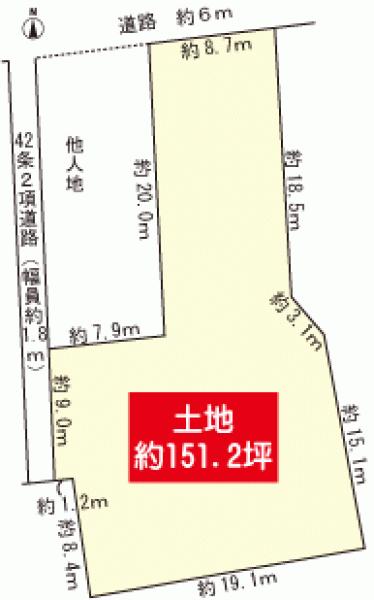 Compartment figure. Land price 46,800,000 yen, Land area 500 sq m