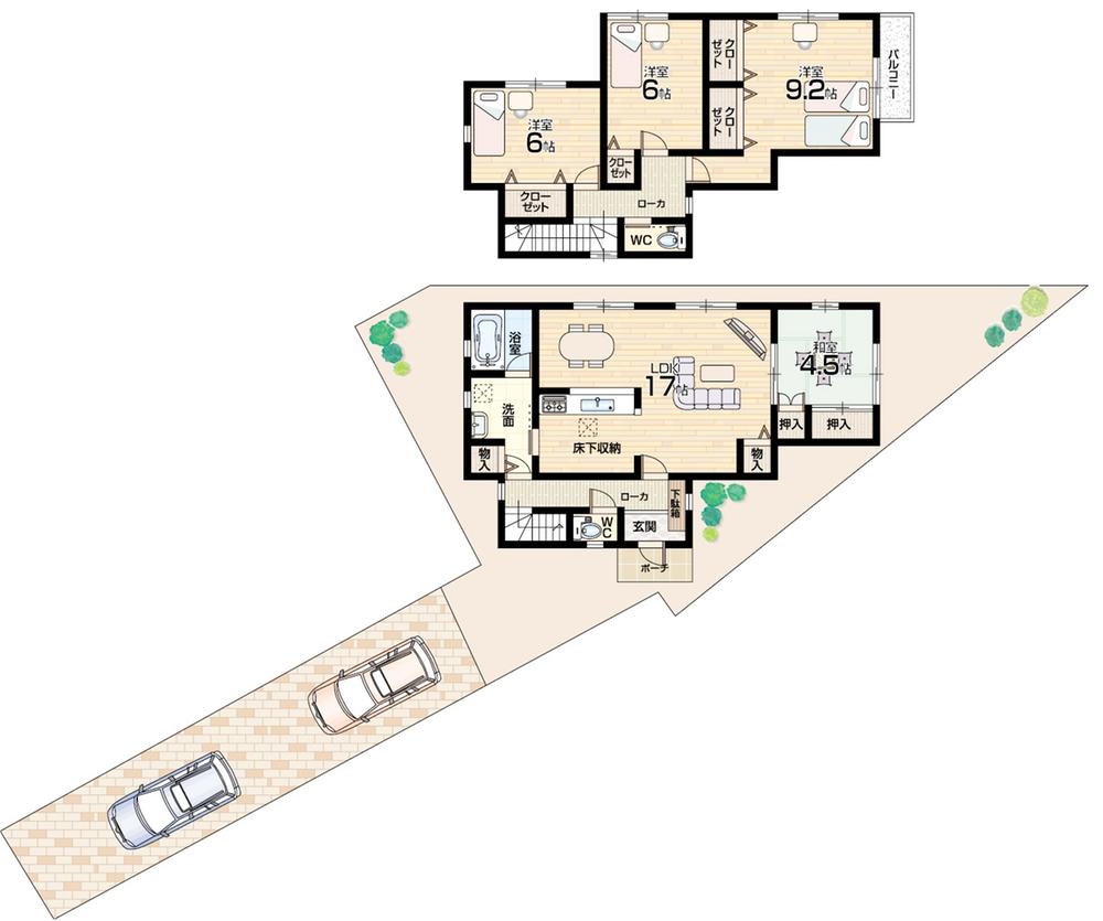 Floor plan. 25,800,000 yen, 4LDK, Land area 179.6 sq m , Building area 103.68 sq m floor plan 4LDK! Storage enhancement! ! 