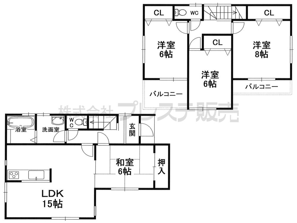 Floor plan. 24,800,000 yen, 4LDK, Land area 100.01 sq m , Building area 98.54 sq m