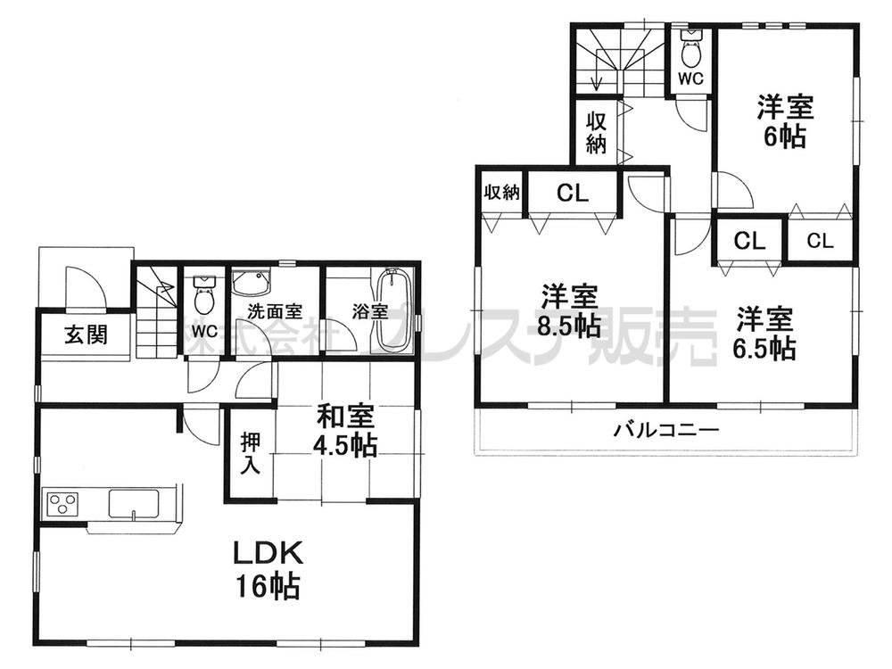 Floor plan. (No. 3 locations), Price 22,800,000 yen, 4LDK, Land area 123 sq m , Building area 96.79 sq m