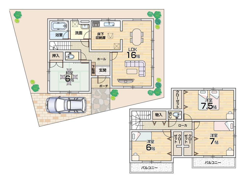 Floor plan. (No. 1 point), Price 18,800,000 yen, 4LDK, Land area 150 sq m , Building area 100.03 sq m