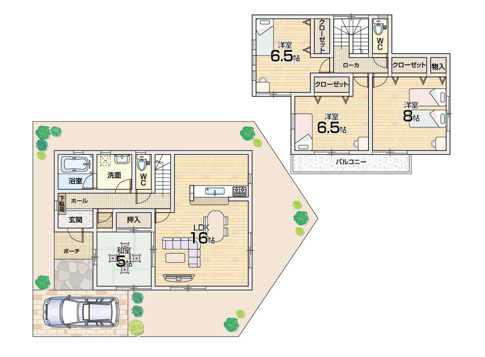 Floor plan. (No. 2 locations), Price 18,800,000 yen, 4LDK, Land area 150 sq m , Building area 98.01 sq m