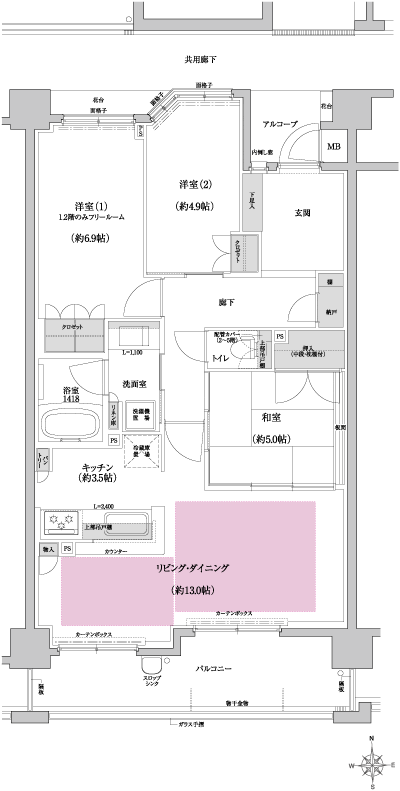 Floor: 3LDK, occupied area: 78.01 sq m, Price: 33.4 million yen