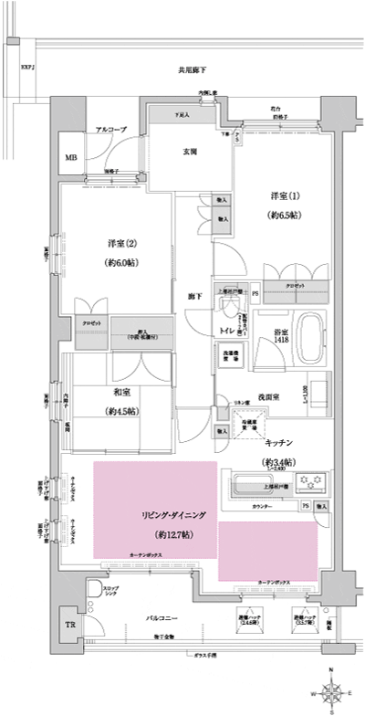 Floor: 3LDK, occupied area: 78.08 sq m, Price: 34.1 million yen