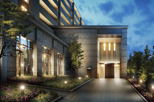 Buildings and facilities. Entrance Rendering