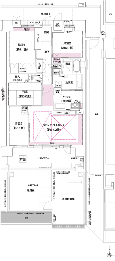 Floor: 4LDK, occupied area: 92.35 sq m, Price: 39.7 million yen