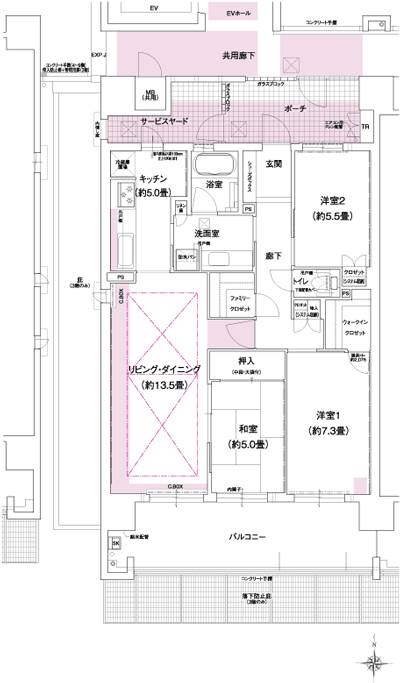 Floor: 3LDK, occupied area: 90.82 sq m, Price: 37.9 million yen