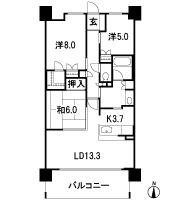 Floor: 3LDK, occupied area: 81.75 sq m, Price: 35.6 million yen