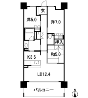 Floor: 3LDK, occupied area: 76.35 sq m, Price: 32.6 million yen