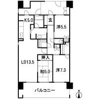 Floor: 3LDK, occupied area: 90.82 sq m, Price: 37.9 million yen