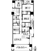 Floor: 4LDK, occupied area: 105.94 sq m, Price: 47.1 million yen