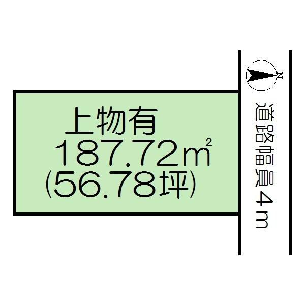 Compartment figure. Land price 22,710,000 yen, Land area 187.72 sq m main street for nearly, Convenient environment!