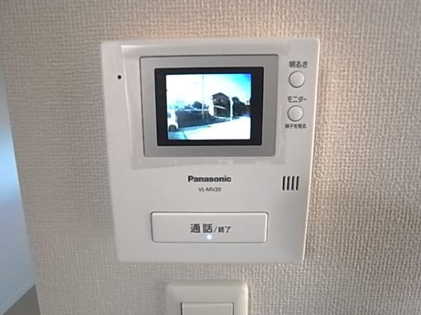 Security equipment. Interphone with a TV monitor that can check the visitor's